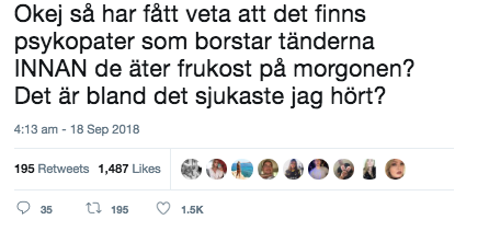 Tweeten som framkallat väldigt delade åsikter Tweeten som framkallat väldigt delade åsikter